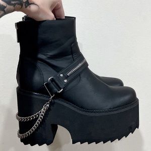 Killstar Mosh Moto Ankle Boots
